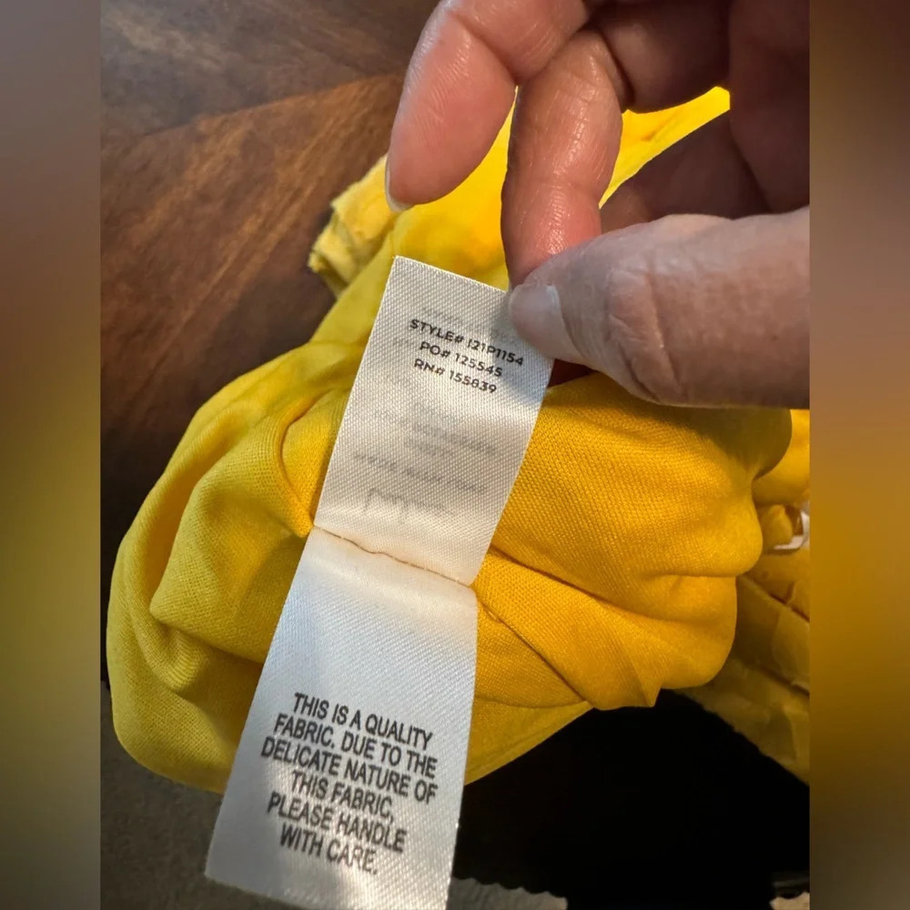 NWT Lulus Lovely Celebration Yellow Floral Burnout Chiffon Jumpsuit Size Large - Picture 11 of 15